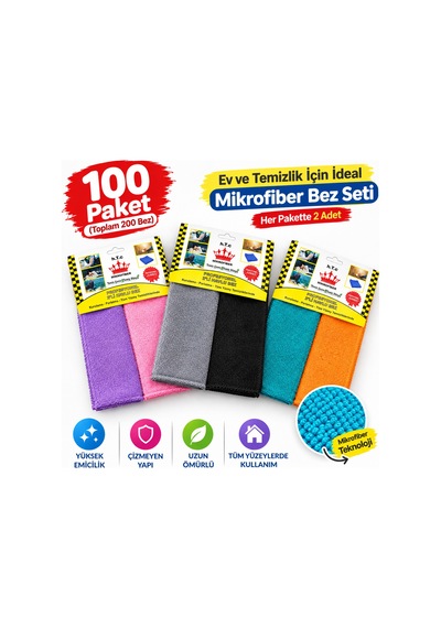 Magic Schine İkili Havlu Bez 30 40 2'li 100 Paket