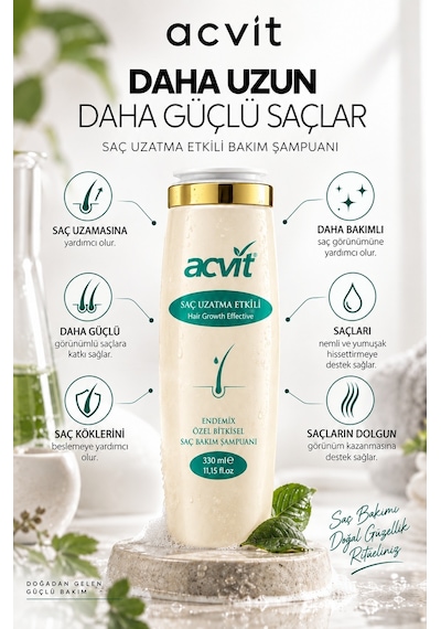 Acvit Saç Uzatma Etkili Şampuan 330 ML