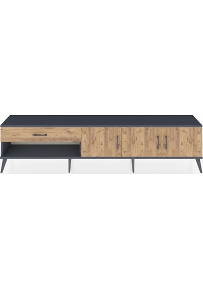 Arges Tv Ünitesi 2 Raflı Tek Çekmeceli 3 Kapaklı 220x30x51 Antrasit-çam Atlas Çam/atlas Çam - Antrasıt Arges Tv Ünitesi 2 Raflı Tek Çekmeceli 3 Kapaklı 220x30x51 Antrasit-çam Atlas Çam/atlas Çam - Antrasıt