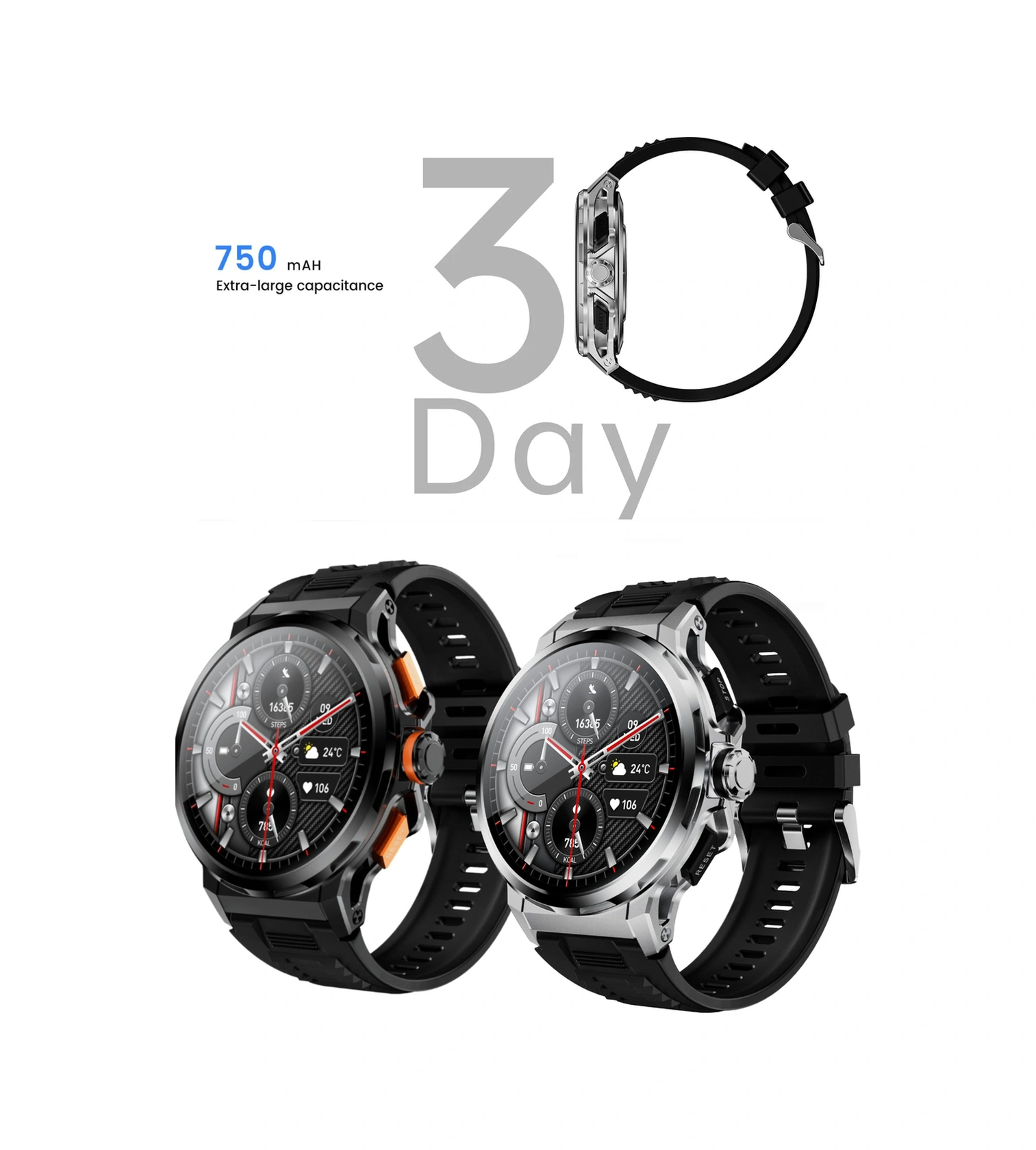 Kalobee SK43 1.65" 48 MM Amoled Ekran Akıllı Saat + 3 Kordon (İthalatçı Garantili)