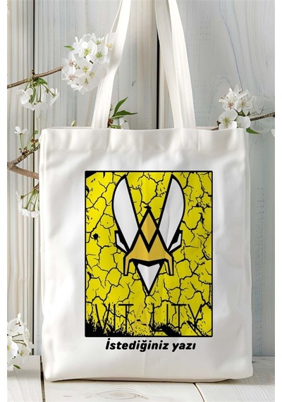 Art Hediye Team Vitality Baskılı Bez Çanta Omuz Çantası Kişiye Özel Desen 1 Çok Renkli