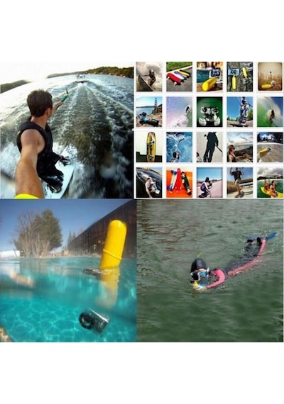 Sjcam Xiaomi Yi Eken Soocoo Gopro Uyumlu Monopod Şamandıra Bobber Çok Renkli