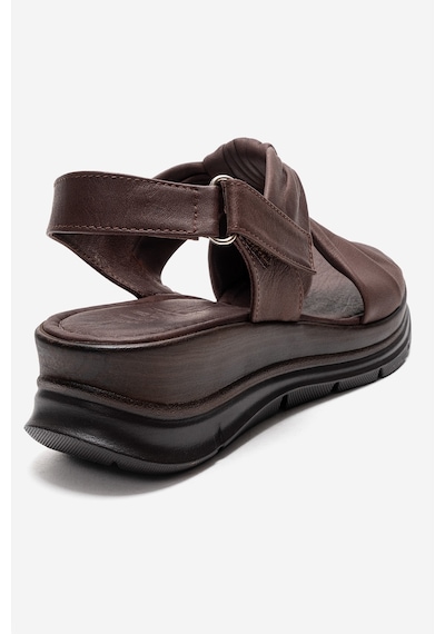 Luvishoes Oara Kahverengi Cilt Hakiki Deri Kadın Sandalet