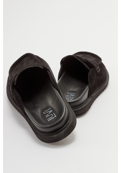 Luvishoes Laven Siyah Süet Hakiki Deri Kadın Terlik Siyah