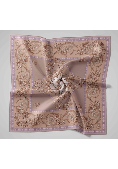 Silk Home Twill İpek Eşarp 11482-12 Pudra, Vizon, Sütlü Kahve, Pudra Vizon, Bej