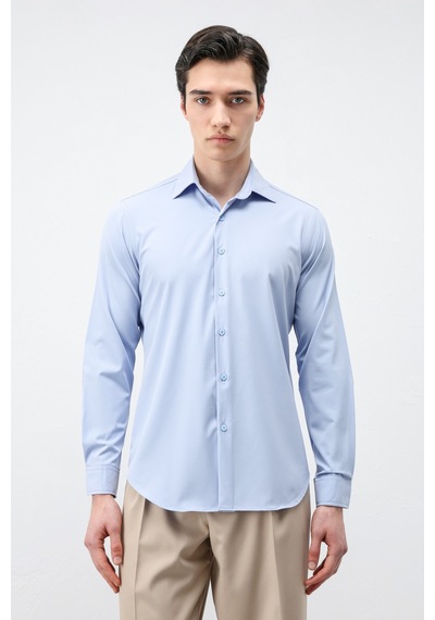 Antioch Comfort Slim Erkek Gömlek Bebe Mavi