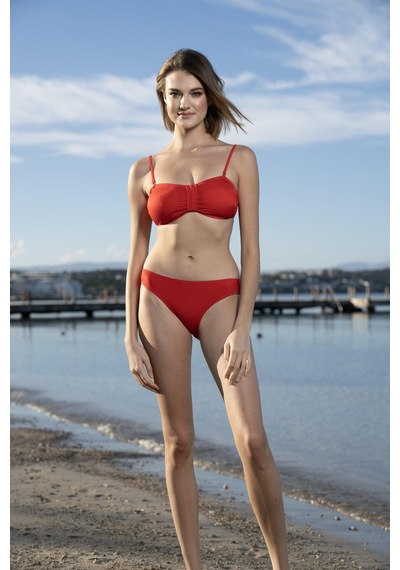 Estiva Luplu Straplez Bikini Takımı - Bordo