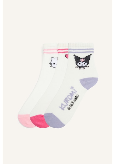 Defacto Hello Kitty And Friends 3lü Desenli Pamuklu Uzun Çorap Kız Çocuk I5347a8nskr1 Çok Renkli-kr1