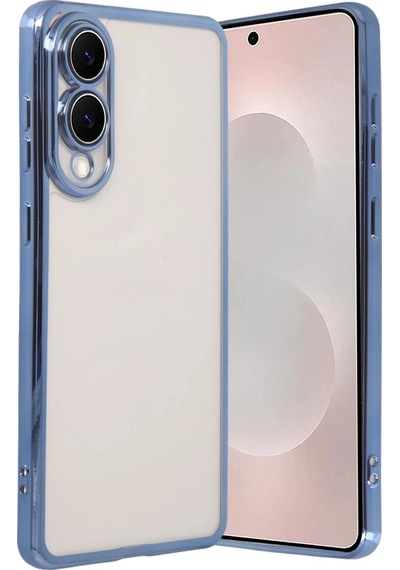 Durukar Samsung Galaxy S25 Edge Lensli Silikon - Açık Mavi