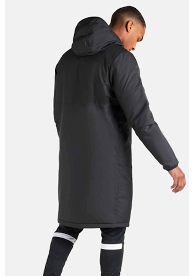 Nike Football Synthetic Fit Loose Fit Jacket Erkek Bol Kesim Kapüşonlu Mont Parka Siyah Siyah