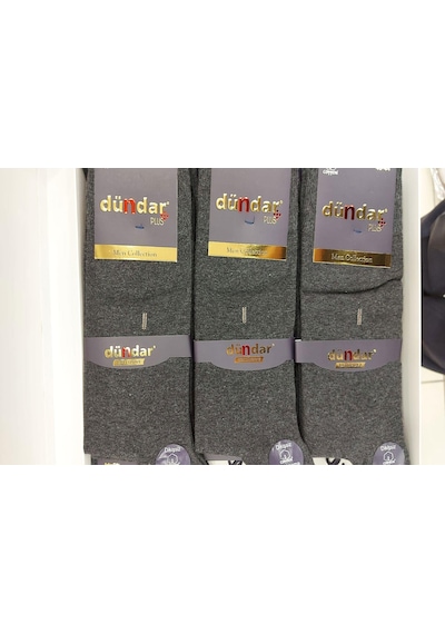 Dündar Çorap 12 Adet Dündar Erkek Plus Likralı Çorap Antrasit