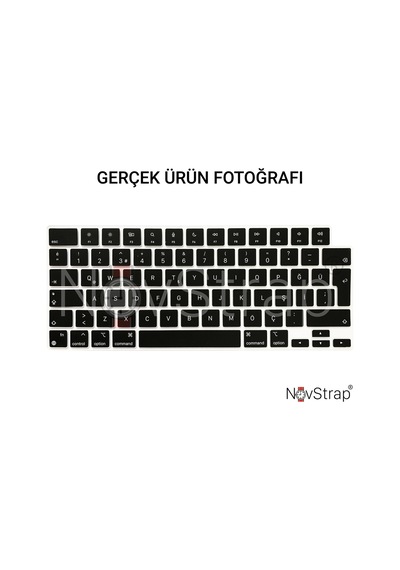 Apple Uyumlu MacBook Air 2022 13.6" M2 A2681 Klavye Koruyucu Kılıf Siyah