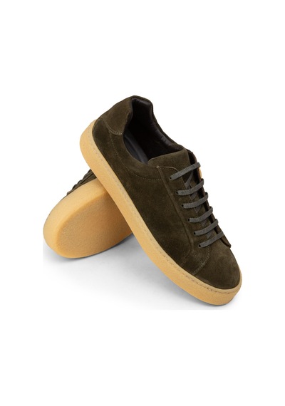 Deery Erkek Hakiki Süet Yeşil Sneaker Ayakkabı - 02018myslc01