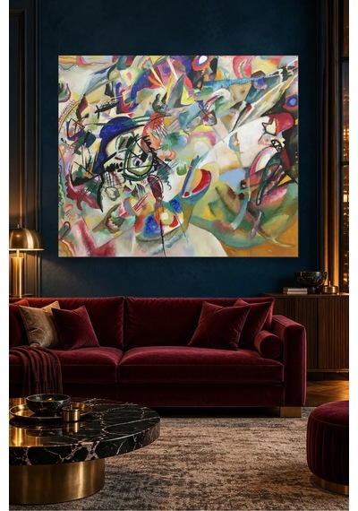 Fida Kandinsky Kompozisyon Vıı Canvas Tablo Çok Renkli