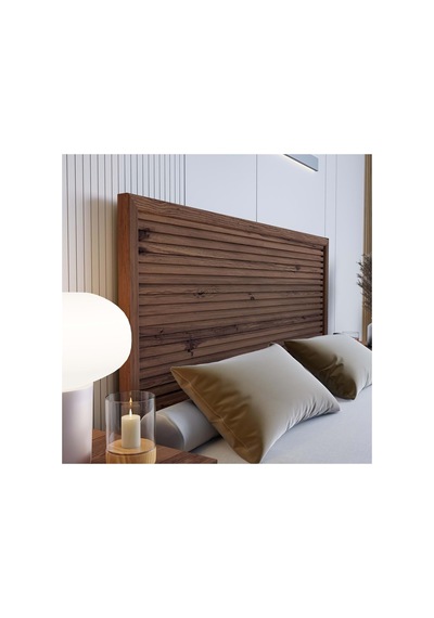 Renazzo Alaz Yatay Masif Ahşap Yatak Başlığı Ceviz 90 90 CM