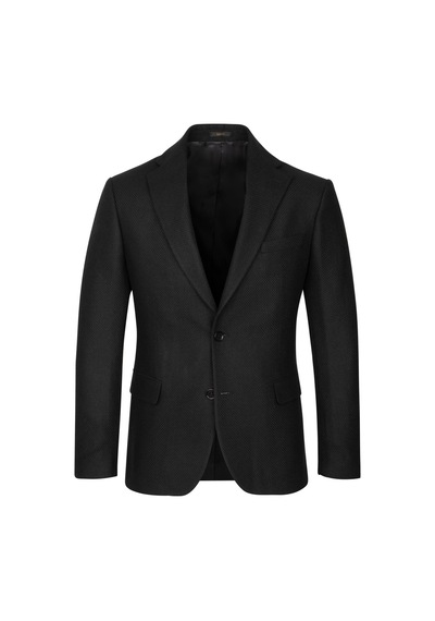 Hatemoğlu Siyah Comfort Fit Mono Yaka Klasik Ceket