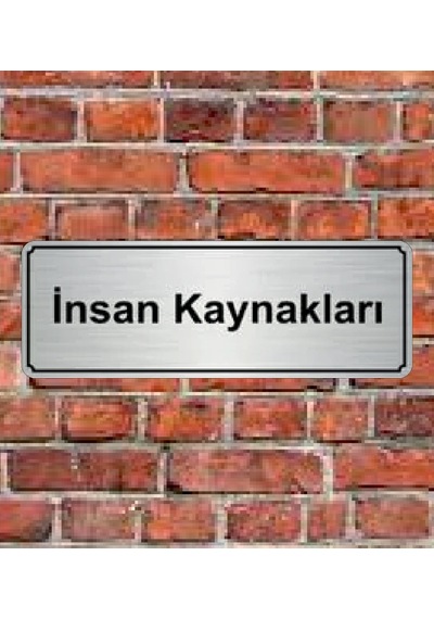 10X20 Cm Insan Kaynakları Yazılı Metal Yönlendirme Levhası