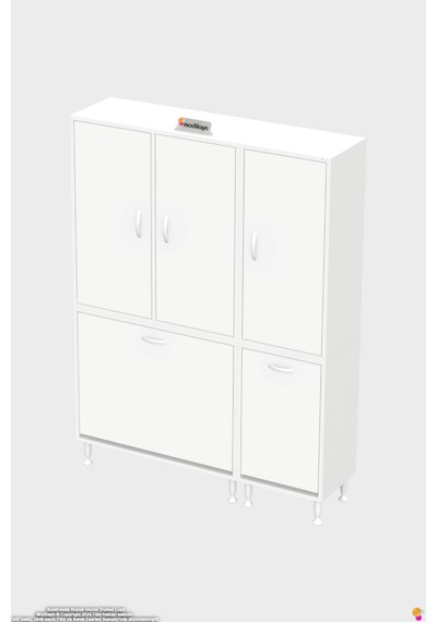 Ohbe 75 + 45cm Genişlik 160cm Boy 32,5cm Derinlik Kirli Sepetli 3 Uzun Kapak Çok Amaçlı Banyo Dolabı 75 + 45 Cm Ohbe 75 + 45cm Genişlik 160cm Boy 32,5cm Derinlik Kirli Sepetli 3 Uzun Kapak Çok Amaçlı Banyo Dolabı 75 + 45 Cm
