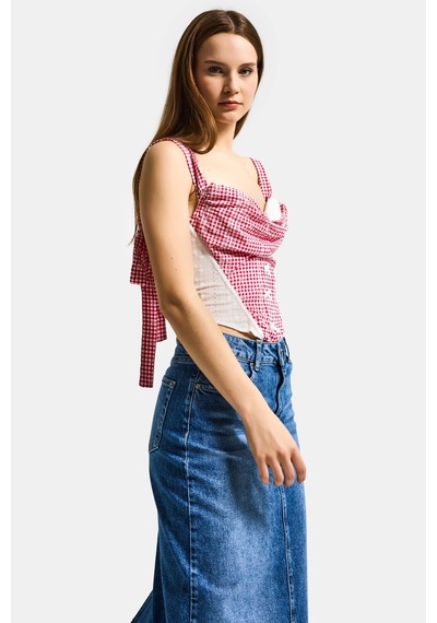 Kadın Beyaz Pembe W5 Özel Tasarım Bağcıklı Askılı Büstiyer