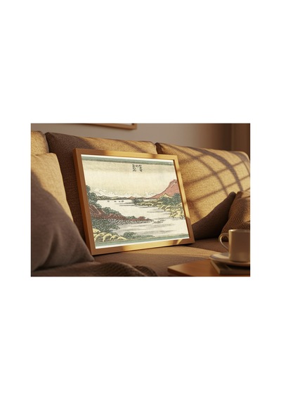 Hokusai Yabase'ye Dönen Yelkenliler Çerçevesiz Poster 30x42 Cm A3 Tablo Japon Sanatı Duvar Dekoru