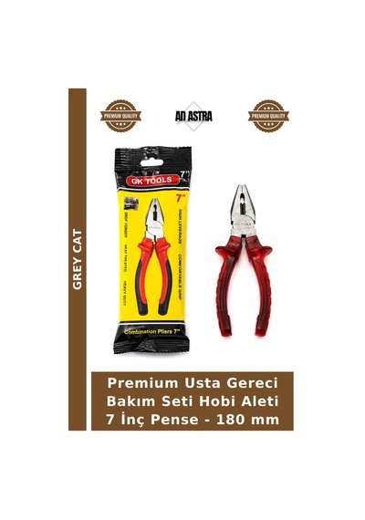 Premium Usta Gereci Bakım Seti Hobi Aleti 7 İnç Pense - 180 Mm