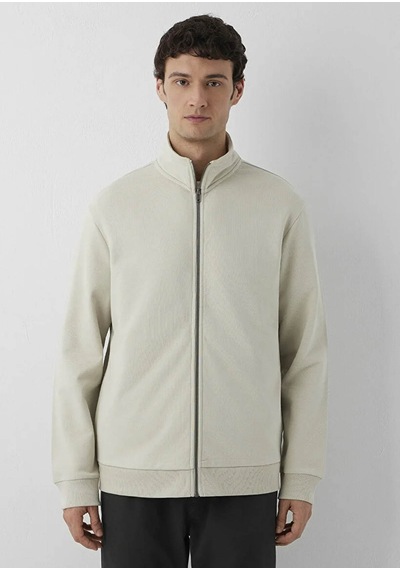 Mavi Fermuarlı Bej Erkek Sweatshirt M0s10653-70144