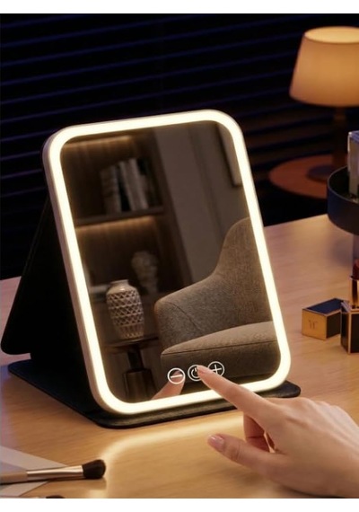 Led Makyaj Aynası Işıklı Katlanabilir Masaüstü Makyaj Aynası 3 Aydınlatma Modlu Makyaj Aynası Genel