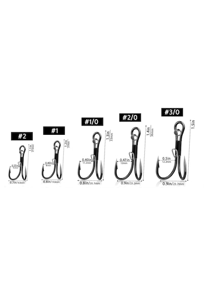 Hokkaido 10 Adet 2/0 Numara,çiftli,double,karides İğnesi,teke İğnesi,ürün Boyu 36 Mm.
