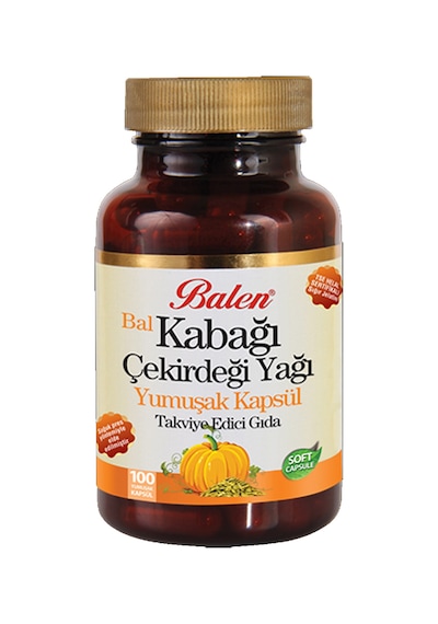 Balen Bal Kabağı Çekirdeği Yağı Yumuşak Kapsül Takviye Edici Gıda