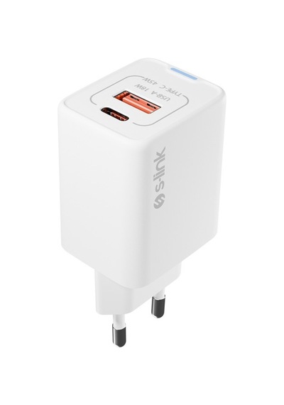 S-link Sl-ecg45 45w Pd + 18w Usb Qc 3.0 Gan Beyaz Şarj Aleti