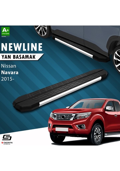 S-dizayn Nissan Navara 3 Newline Krom Yan Basamak 203 Cm 2015 Üzeri A+ Kalite