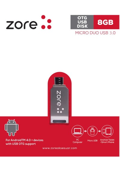 Zore 3.0 Micro Metal Otg 8 Gb