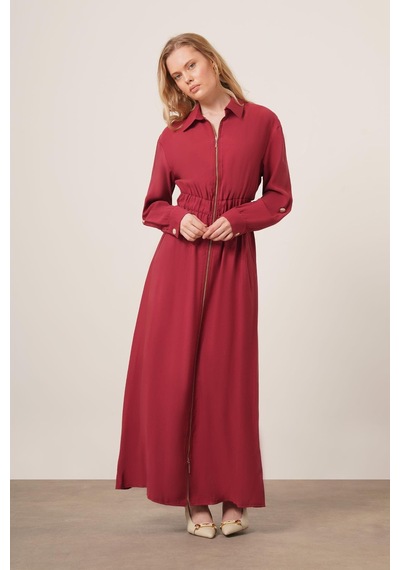 Ftz Women Kadın Modal Elbise Bordo 31033 Bordo