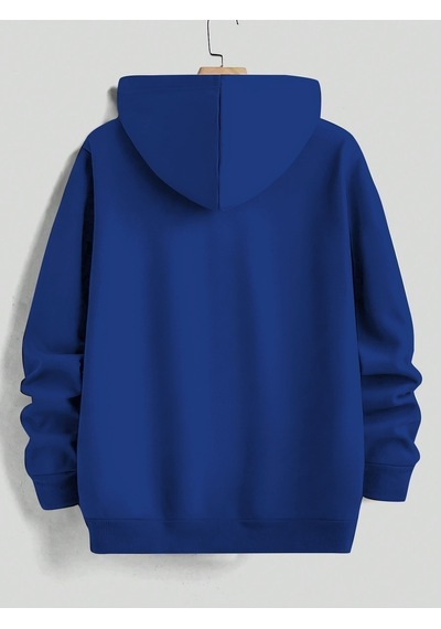 Uyguntarz Unisex Minimal Dag Baskılı Oversize Sweatshirt Mavi