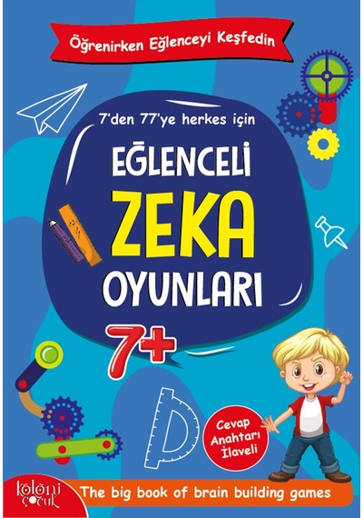 Eğlenceli Zeka Oyunları Mavi Kitap - Çocuklar için Eğlenirken Öğ