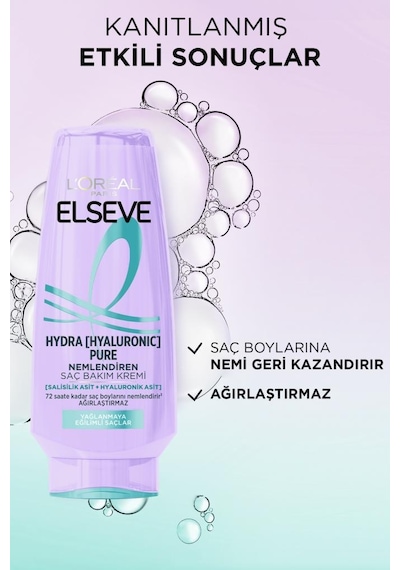 2'li Hydra Hyaluronic Pure Salisilik Asit İçeren Yağlanma Karşıtı Nemlendirici Saç Kremi 250ml pktelsvhydrapureashiki-10828