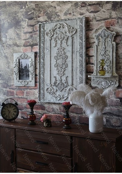 Neiwel Vintage Arfel Eskitme Beyaz Tablo