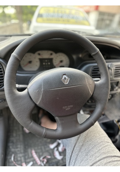 Megane 1 Uyumlu Araca Özel Direksiyon Kılıfı Siyah