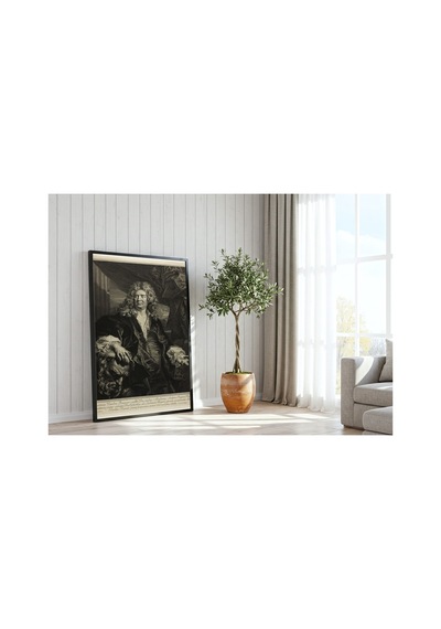 Klasik Sanat Edelinck Desjardins Portresi Çerçevesiz Poster 21x30 Cm A4 Tablo Yağlı Boya Sanat Baskı