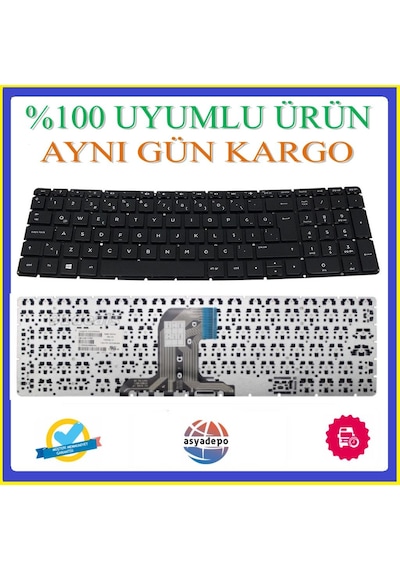 HP Uyumlu 15-Ay112Nt Klavye Tuş Takımı Siyah Tr