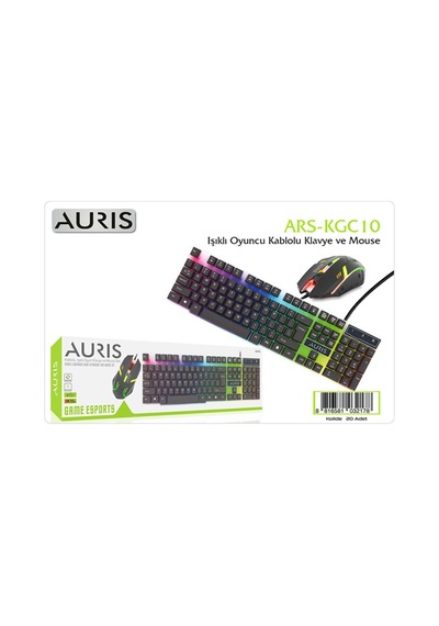Aurıs Kgc10 Kablolu Işıklı Oyun Klavye Ve Mouse Seti