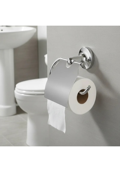 Lider Kapaklı Tuvalet Kağıtlığı 125x150x60 Mm Krom