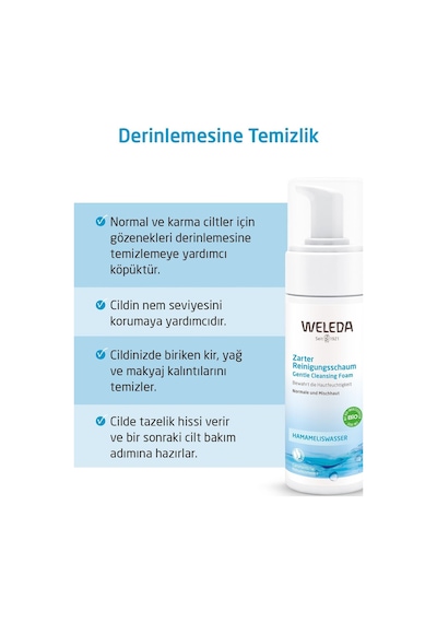 Weleda Organik Yüz Temizleme Köpüğü 150 ML