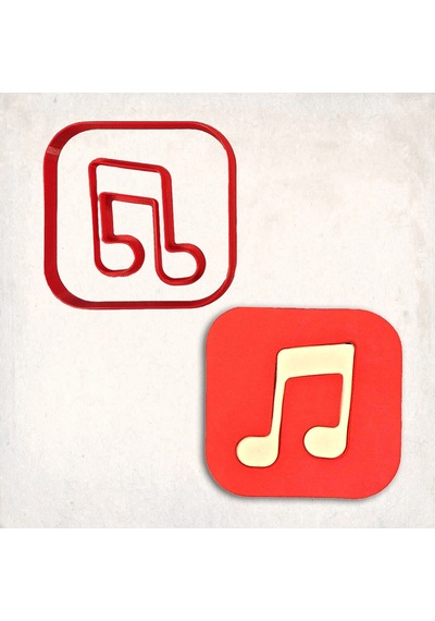 Music İkon Detay Kurabiye Kalıp Seti 2 Li KIrmızı