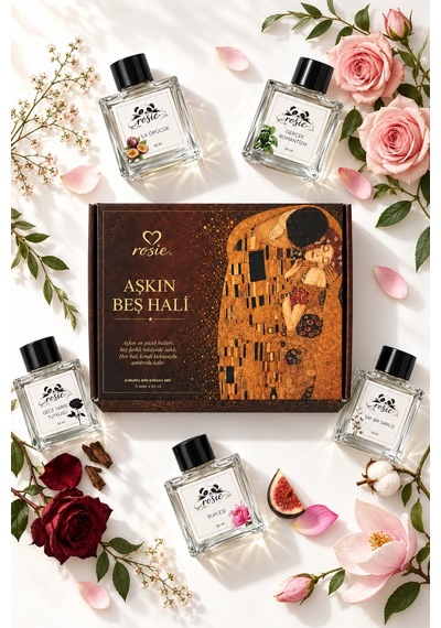 Rosie Aşkın Beş Hâli 5 Li Çubuklu Oda Kokusu Hediye Seti 5 X 50 Ml Özel Tasarım Koleksiyon Fresh