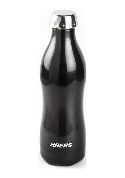 Haers Koyu Gri Paslanmaz Çelik Termos Şişe 500ml Koyu Gri