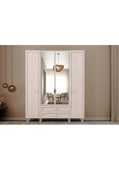 Nilly 4 Kapılı Mdf Gardırop Çok Renkli Nilly 4 Kapılı Mdf Gardırop Çok Renkli