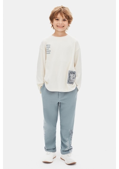 Xo Kids Erkek Çocuk Swaetşirt 8-14 Yaş 49303 Ekru - Mavi