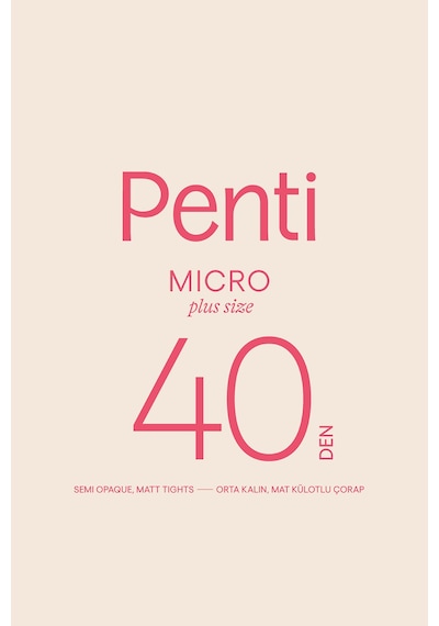 Penti Siyah Mikro 40 Külotlu Çorap-Pentilicious