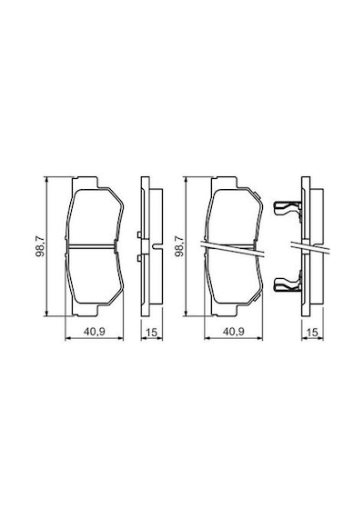 Hyundai Santa Fe 2.0crdi 2001-2005 Bosch Arka Balata Netpar23543